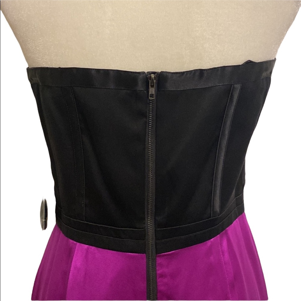 GIANNI BINI silk corset color block mini dress - Picture 8 of 13